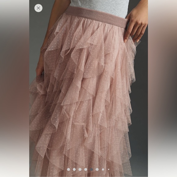 Anthropologie Pink Tulle ballerina skirt tiers NWT S 8-10 - Picture 8 of 12